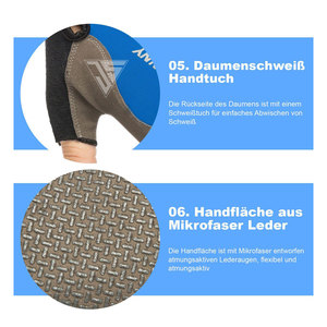 Guantes de Ciclismo Transpirables Personalizados para Verano, Hechos con Tela Elástica, Cuero Sintético, Impresión de Silicona, Pantalla Táctil, para Carreras - Product Image 4