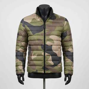 Autumn Winter Slim Fit Stand-up Collar Waterproof Eco-Friendly Canvas Formal Quilted <b>Jacket</b> <b>Lightweight</b> Cotton <b>Men</b> Plain Dyed - Product Image 1