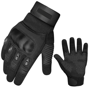 Guantes de Motociclismo de Diseño Moderno, Hechos de Cuero, con Agarre Fuerte en la Palma, Antideslizantes, con Protección de Goma - Product Image 1