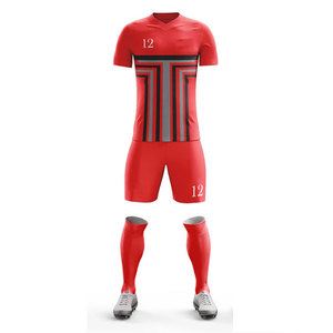 ชุดกีฬาแห้งเร็วรุ่นใหม่ปี 2026 2027 สำหรับผู้ชาย ชุดฟุตบอลพิมพ์ลายแบบ Sublimation พร้อมรับผลิตแบบ OEM ชุดฟุตบอลผ้ายืด - Product Image 3