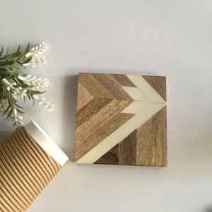 Posavasos de Bambú Hechos a Mano, Posavasos de Bambú Natural Sostenible con Elegante Resina, Posavasos de Madera Natural - Product Image 2