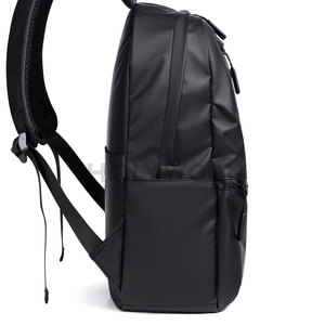 Men Premium <b>Leather</b> <b>Backpack</b> Lightweight Zipper Waterproof <b>Large</b> Storage Capacity Strong Stitching Comfortable Carry for Travel - Product Image 6