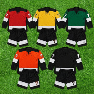 Ice Hockey Jersey 100% Polyester Printed Custom Design Team Wear Sets Quick Dry Breathable Anti-Bacterial 180g Fabric Training - Product Image 5