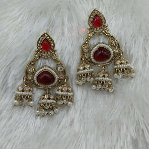 Boucles d'oreilles pendantes Jewelemarket Heritage avec pierre Pota et perle, modèle 10575610BLP - Product Image 3