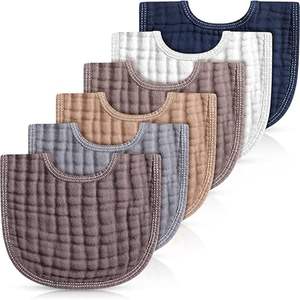 Bavoirs en mousseline pour bébé, 95% bambou, 5% élasthanne, doux et ajustés - Product Image 1