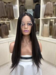 Perruque en cheveux humains vierges en gros, perruques frontales en dentelle suisse HD, bonnet transparent respirant, aspect naturel sans colle - Product Image 6