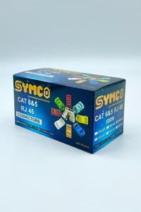 ขั้วต่อแบบ Pass-Through รุ่น SM-6P Cat6 ของ SYMCO (สีทอง, 1U) ปลั๊กโมดูลาร์อีเธอร์เน็ต 8P8C ขั้วต่ออีเธอร์เน็ต RJ45 ประสิทธิภาพสูง - Product Image 3