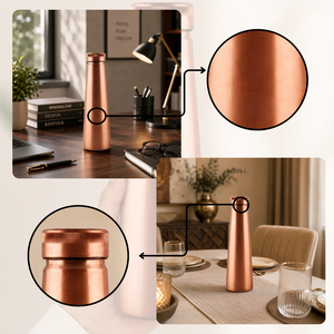 Pure Copper Drinking Water Bottle | 100% Copper Leakproof Durable Ayurvedic Health Storage Bottle Eco Friendly Metal <b>Drinkware</b> - Product Image 5