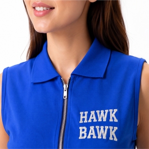 Camiseta Polo sin Mangas para Mujer, Tela Premium, Diseño sin Mangas, Estilo Moderno, Ajuste Cómodo, Proveedor OEM de Camisetas Polo para Mujer - Product Image 5