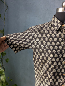 Camisa Casual de Algodón con Estampado Floral de Manga Corta para Hombre, Cuello Camisero, Transpirable para Verano - Product Image 6