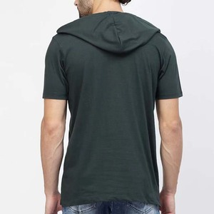 เสื้อยืดฮู้ดผู้ชายทรงสลิมฟิต แขนสั้น คอฮู้ด สไตล์ลำลอง ลายเรียบ น้ำหนักผ้า 220 กรัม ลดราคา - Product Image 6