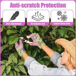 Gants tactiles en cuir enduit noir et jaune, très demandés, pour le jardinage hivernal, gants de sécurité imperméables compatibles avec les écrans tactiles - Product Image 4