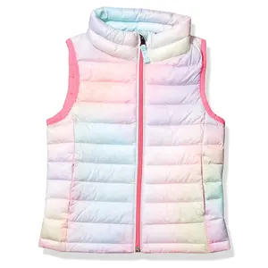 Girls' Lightweight Water-Resistant Packable Puffer Vest 2023 Women's Sleeveless Vest Padded Puffer Vest Casual Style