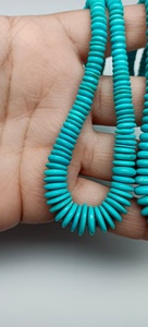 Perles de pierre précieuse turquoise Sleeping Beauty d'Arizona naturelles, forme bouton, lisses, taille 5,50 mm - 11,50 mm, qualité supérieure, pour bijoux - Product Image 2