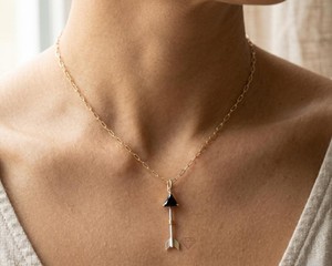 Collier pendentif flèche en obsidienne noire, pierre naturelle, pointe de cristal, bijoux de guérison, fait main, argent, bohème, cadeau pour homme et femme - Product Image 4