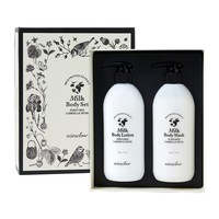 Miraclair miracleare Ensemble de soins corporels au lait parfumé Gabriel Musk 500g + 500g Ensemble de soins corporels au lait coréen parfumé Gabriel Musk