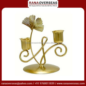 Bougeoir en fer de luxe avec accent de table chic plaqué or pour les mariages à la maison et les événements dans plusieurs modèles et tailles - Product Image 3