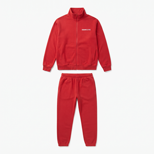 Ensemble de survêtement décontracté 2 pièces pour homme, de qualité supérieure, avec fermeture éclair intégrale, idéal pour le fitness et le jogging, personnalisable en gros - Product Image 4