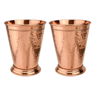 Verre à eau artisanal de grande taille en cuivre massif martelé, design élégant, pour la maison, l'hôtel et les bars. - Product Image 6