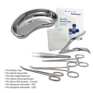 Kit de Extracción de Suturas de Acero SURGINEXA, Instrumentos Quirúrgicos, Botiquín de Primeros Auxilios, Tijeras Dentales, Pinzas, Juego de Gasa - Product Image 4