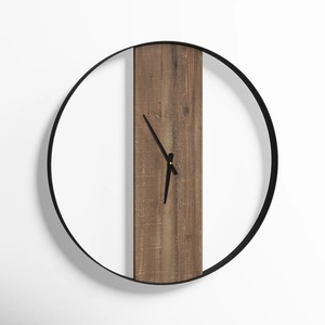 Minimalist Round Wooden Wall <b>Clock</b> Analog Quartz Silent Design for Living Room Home Office Decor - Product Image 1