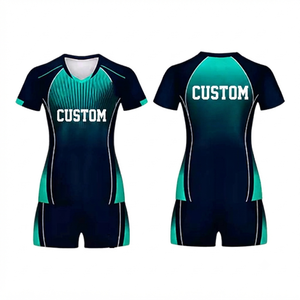 Custom Unisex <b>Volleyball</b> Jersey <b>Set</b> Sublimated V-Neck Sleeveless Moisture-Wicking Fitted Eco-Friendly All Seasons Adult Apparel - Product Image 1