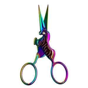 Customized Top Quality Hours Design Multi Titanium Coated Embroidery Cuticle Scissors Fancy Embroidery Scissors - Product Image 3