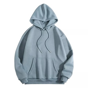 Sweat-shirt à capuche avec Logo personnalisé pour femme, pull ample uni brodé, 100% coton, grande taille - Product Image 4