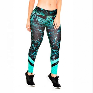 Leggings Deportivos de Spandex Transpirables con Diseños Personalizados, Sublimados, Hasta la Rodilla, para Mujer - Product Image 1