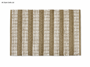 Striped Natural Jute <b>Door</b> <b>Mat</b> Handmade <b>Washable</b> Non-Slip Eco-Friendly PET Friendly for Front <b>Door</b> Hallway Porch Patio Home - Product Image 5