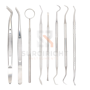 Kit de Instrumentos para Examen Dental de 5 Piezas, Espejo Manual, Pinzas, Sonda, Explorador, Juego Quirúrgico de Acero Inoxidable de Blush Surgical - Product Image 6