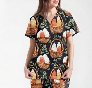 ชุดยูนิฟอร์มสครับสำหรับผู้หญิง ชุดสครับทันสมัย ดีไซน์ใหม่ แฟชั่นสำหรับพยาบาลโรงพยาบาล เสื้อสครับและกางเกงสำหรับผู้หญิง - Product Image 3