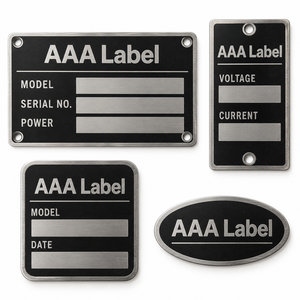 Placa de Identificación Metálica Personalizada, Placa de Aluminio Grabada para Equipos de Acero Inoxidable, para Fabricantes OEM de Maquinaria - Product Image 1