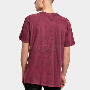 Camiseta Moderna para Hombre con Lavado Ácido, Costuras Resistentes, Tacto Suave, Estilo Casual Relajado, Prenda Esencial de Moda Urbana - Product Image 2