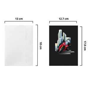 Custom Motorcycle Cityscape 3D Pop Up <b>Card</b> Digital Printed Wholesale Handmade Greeting <b>Card</b> Sports Theme Vietnam Manufacturer - Product Image 2