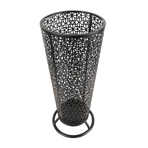 White Metal <b>Umbrella</b> Stand for Entryway Freestanding Hollow Geometric Design <b>Umbrella</b> Holder With Rust-Resistant Finish On Sale - Product Image 5