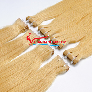 Precio al por mayor, cinta Invisible recta Natural rubia 100%, extensiones de cabello vietnamita de alta calidad, sin enredos, gran stock - Product Image 4