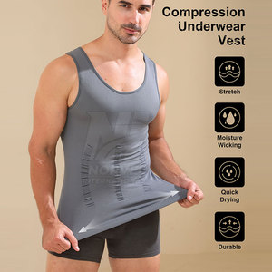 Durable Smooth Fabric Gym Wear Flexible Movement Sports Base Layer Sleeveless <b>Compression</b> <b>Shirt</b> - Product Image 3
