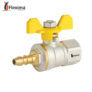 Robinet à bille en laiton BSP 1/4" 3/8" 1/2" FXF, robinet d'arrêt manuel avec poignée rouge pour l'eau, l'air, l'huile, l'irrigation et les outils industriels - Product Image 4