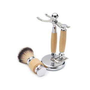 Ensemble de rasage professionnel avec rasoir en acier inoxydable de haute qualité, léger, avec logo personnalisé et ensemble de rasage de luxe - Product Image 6