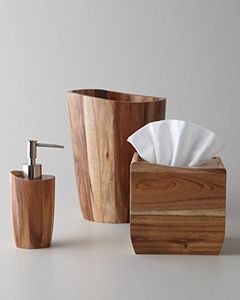 Ensemble d'accessoires de salle de bain de luxe en bois avec incrustations en laiton, fabriqué à la main, respectueux de l'environnement, finition polie, distributeur de savon, porte-brosse à dents - Product Image 4