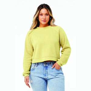 Sudadera de mujer con cuello redondo y hombros caídos de felpa francesa personalizada, de alta calidad, de algodón, estilo oversize. - Product Image 6