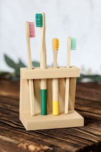 ที่วางแปรงสีฟันไม้ไผ่สำหรับยาสีฟัน มีดโกน หวี และที่จัดเก็บของใช้ในห้องน้ำ - Product Image 5