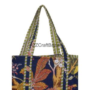 Bolsa de Mano Ecológica 100% Algodón, Acolchada, con Asa al Hombro, Reutilizable, con Cierre de Cremallera, para Uso Diario, Viajes, Compras y Regalos - Product Image 2