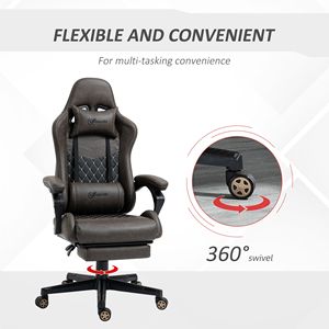 Sedia da Ufficio Ergonomica Marrone con Schienale Alto, Girevole e Reclinabile, Supporto Lombare, Certificata BIFMA, Poltrona Direzionale in Legno - Product Image 6