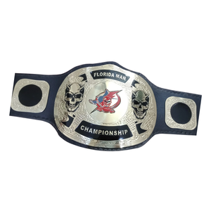 เข็มขัดแชมป์ Florida Man Championship แบบกำหนดเอง สำหรับกีฬามวยปล้ำ คุณภาพสูง พร้อมดีไซน์รูปหัวกะโหลก - Product Image 6