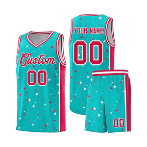 Conjunto de Camiseta de Baloncesto Personalizada, Cuello en V, Sin Mangas, Impresión Sublimada, Absorbe la Humedad, Unisex, para Adultos, Todas las Temporadas, Malla de Poliéster - Product Image 5