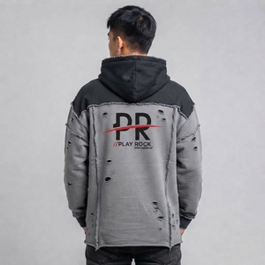 Sudadera con capucha para hombre, estilo desgastado, con tela suave, diseño moderno, ajuste cómodo, costuras duraderas y estilo urbano moderno para uso diario. - Product Image 5