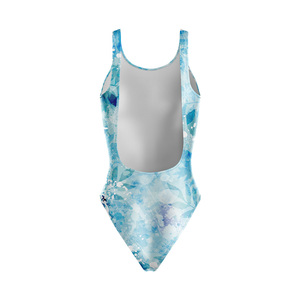 Maillot de bain une pièce personnalisé en gros, écologique, avec fleur 3D sur le devant, durable, athlétique, pour l'entraînement et les loisirs - Product Image 6