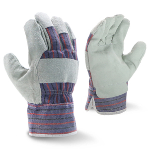 OEM Soft Flexible Cowhide Split Leather Anti-Slip Waterproof Fire-Resistant Touchscreen Knitted BBQ Duty Working <b>Gloves</b> Garden - Product Image 1